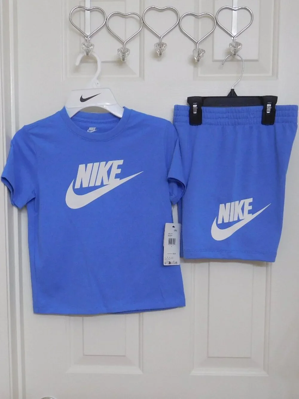 NWT 5 Nike 2pc Shirt & Shorts Set Gray Red Blue Royal Bundle sz 6